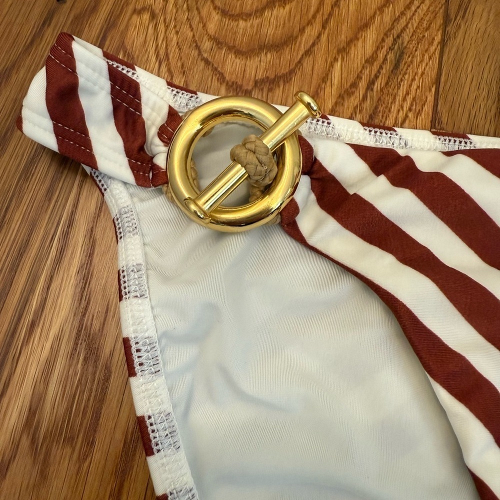 ViX Swimwear Paula Hermanny Audrey Bottom Boardwalk Brown Size XS - Picture 2 of 10